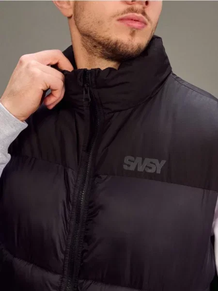 Sinsay Pikowana kamizelka puffer czarny