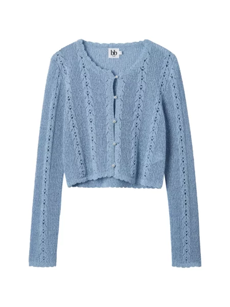 Kardigan B+ab z perełkami niebieski
