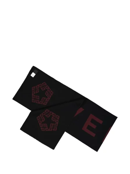Fular Givenchy de lână cu autograf negru