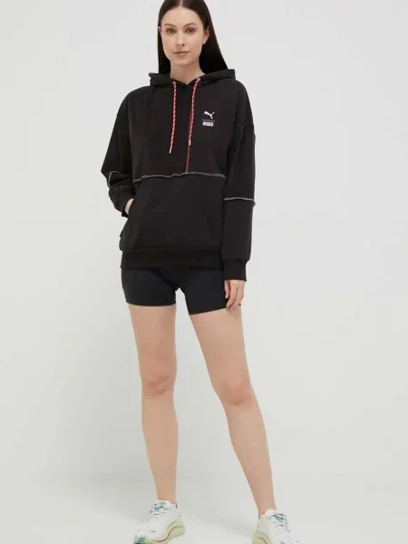 Bluza z kapturem Puma z kapturem czarna
