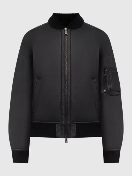 Укорочена дублянка в стилі бомбера Cashmere&whiskey чорна