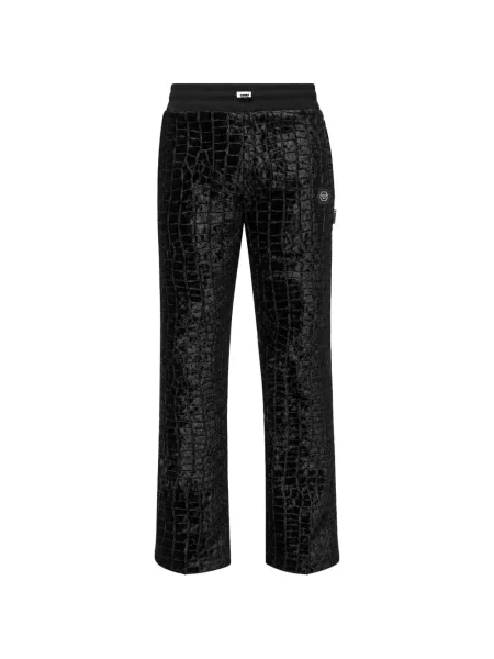 Pantaloni Philipp Plein de catifea negru
