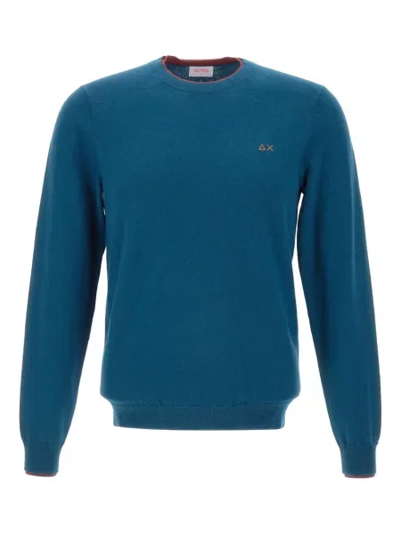 Pulover Sun68 cu decolteu rotund albastru