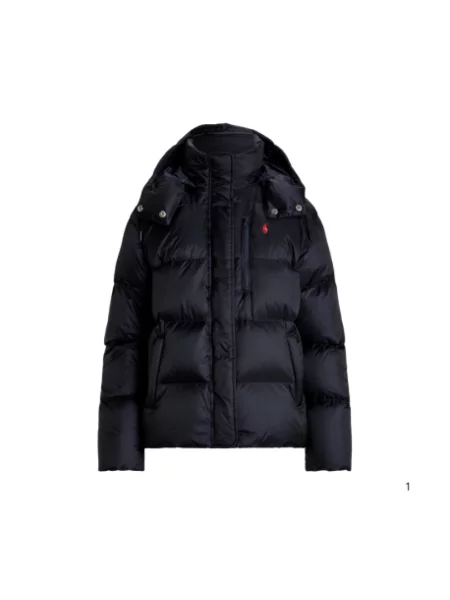 Ocieplana kurtka Polo Ralph Lauren niebieska