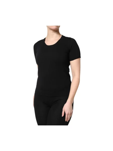 Sweter Dolce And Gabbana z okrągłym dekoltem czarny