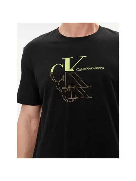 Koszulka Calvin Klein Jeans z nadrukiem czarna