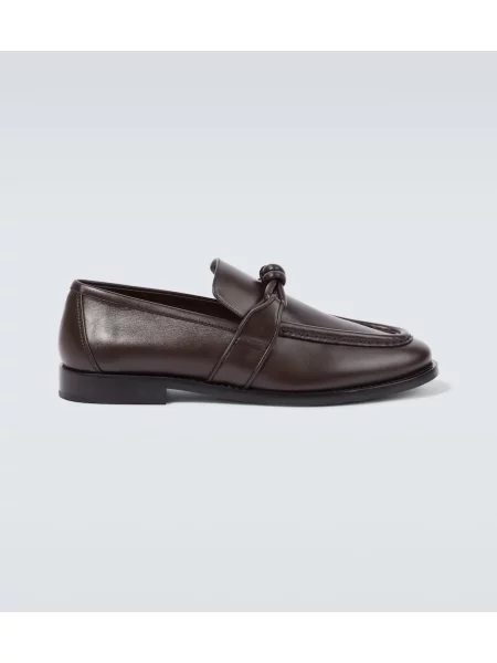 Pantofi loafer Bottega Veneta din piele maro