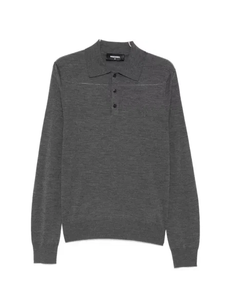 Lung tricou polo Dsquared2 gri