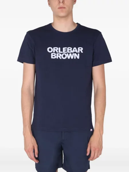 Tricou Orlebar Brown cu imagine albastru
