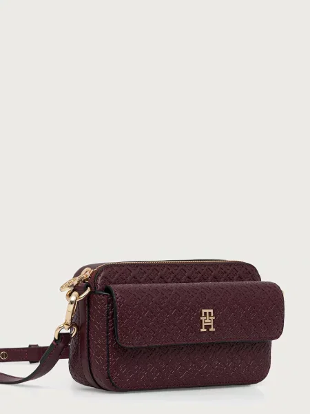 Geantă Tommy Hilfiger Th Icon Camera Bag Mono Vișiniu