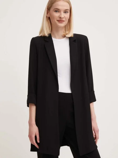 Сако Joseph Ribkoff без закопчаване с изчистен дизайн черно