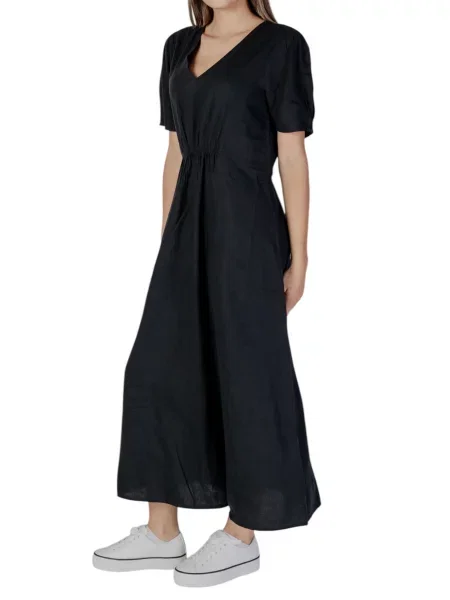 Maksi lniana sukienka maxi B.young czarna