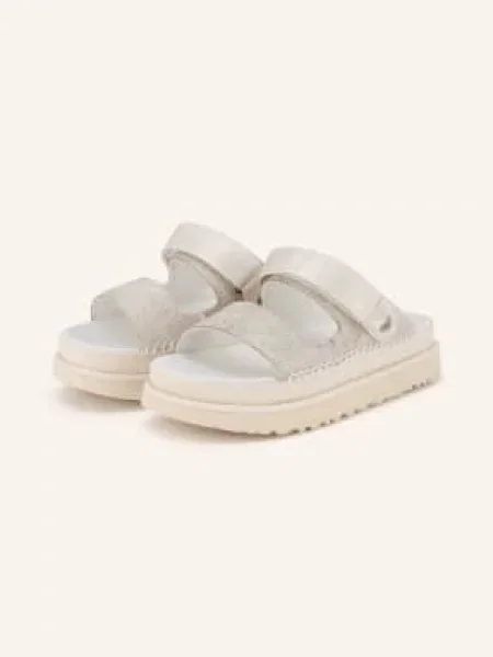 Ugg Sandały Na Platformie Goldenstar Crackle Glide weiss białe