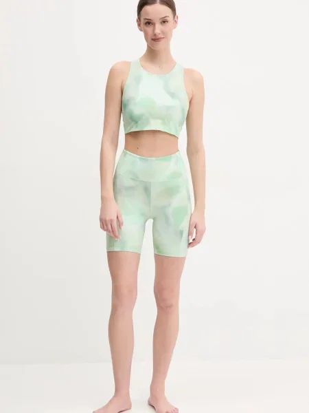 Casall szorty treningowe gładkie high waist zielony