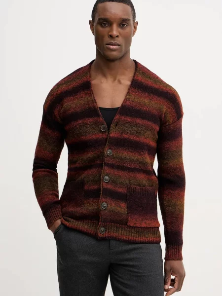 United Colors of Benetton cardigan din amestec de lână portocaliu