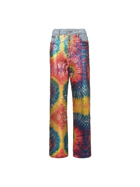Tie dye spodnie Philipp Plein wiązane