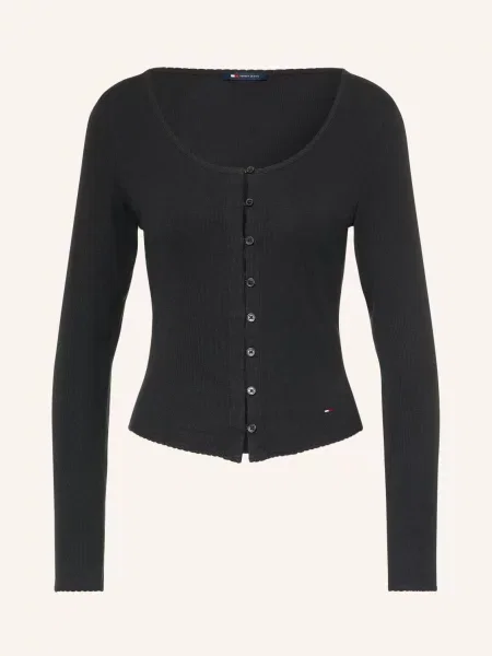 Tommy Jeans Tričko S Dlouhým Rukávem černá