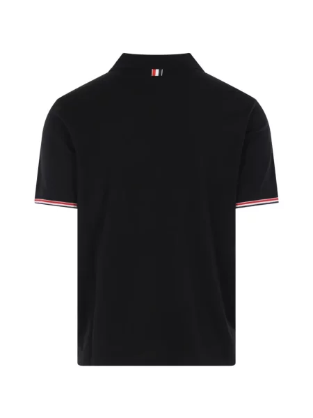 Tricou polo Thom Browne de lână negru