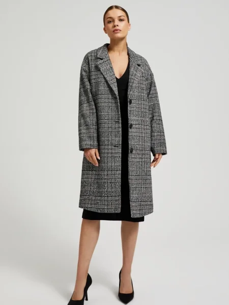 Palton Moodo în carouri negru