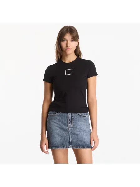Тениска Karl Lagerfeld Jeans Slim Outline Logo Tee Black S черно