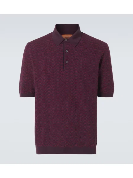 Polo Missoni de lână bordo