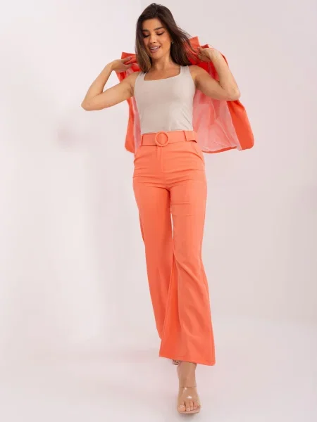Spodnie Fashionhunters garniturowe pomarańczowe