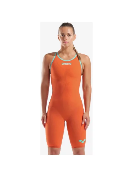 Strój kąpielowy Arena Powerskin Carbon Air 2 Sunset Coral Closed Back pomarańczowy pastelowy 38 niebieski