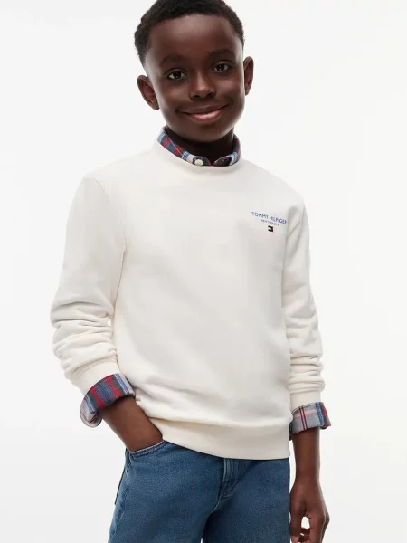 Tommy Hilfiger hanorac pentru copii din alb
