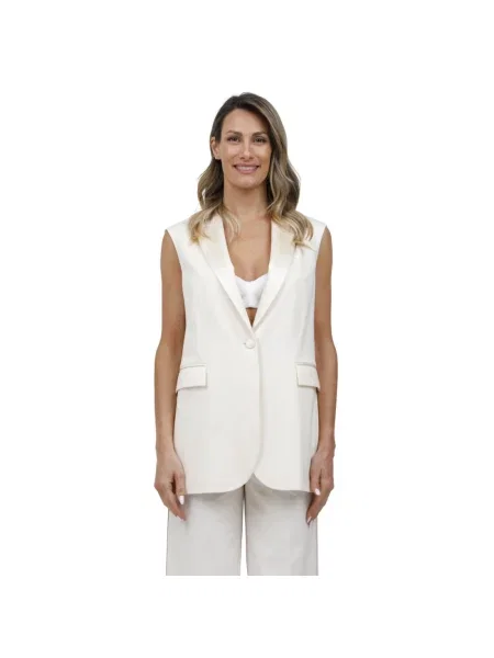 Lekki kamizelka Circolo 1901 z dżerseju biała