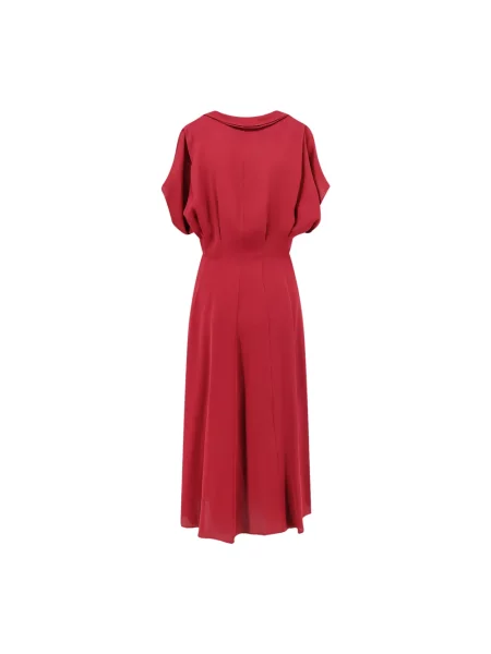 Sukienka midi Alberta Ferretti czerwona