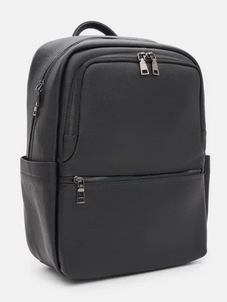 Кожаный повседневный рюкзак Borsa Leather черный