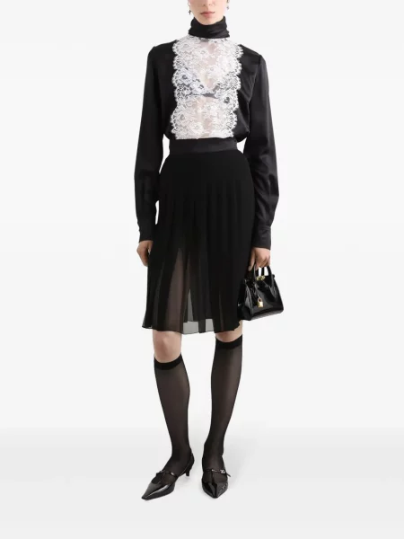 Fusta plisata Dolce & Gabbana plisată negru