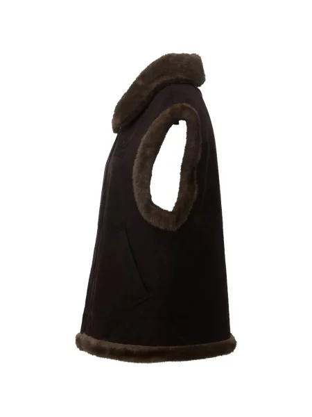 Vestă Mc2 Saint Barth din piele de oaie negru