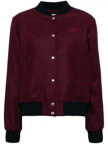 Geacă Maison Kitsune teddy roșu