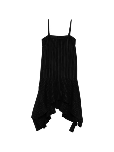 Dungat subțire rochie midi Sacai până la genunchi de costum negru