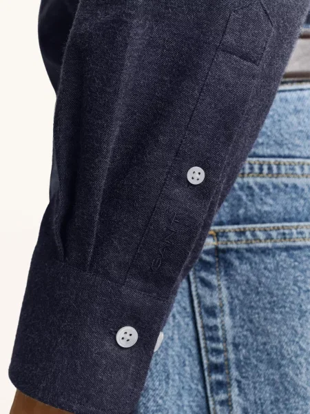 Gant Flanelová Košile Regular Fit tmavě modrá