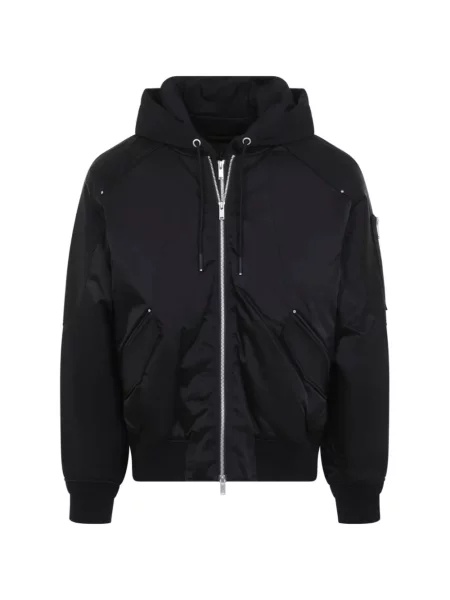 Geacă bomber Moose Knuckles din satin negru