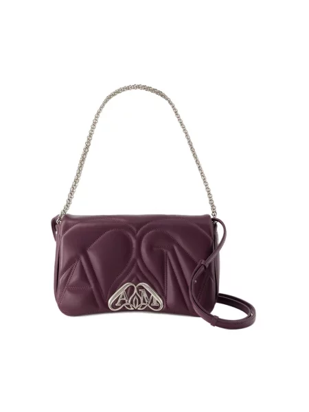 Torebka Alexander Mcqueen skórzana czerwona