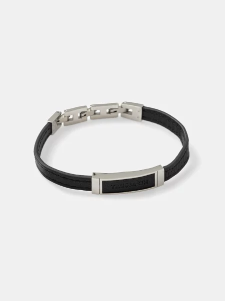 Zapestnica Trussardi T-LEATHER črna