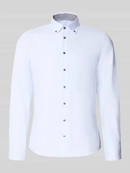 Koszula biznesowa o kroju slim fit z czystej bawełny model New BD' Seidensticker błękitna