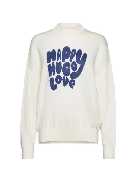 Pulover Hugo lung alb