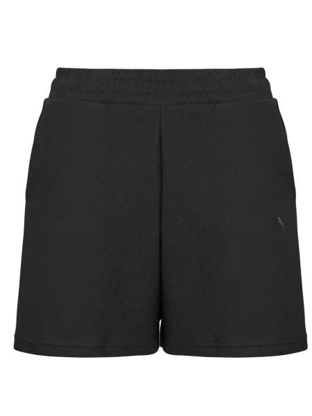 Pantaloni scurți Puma cu talie înaltă negru