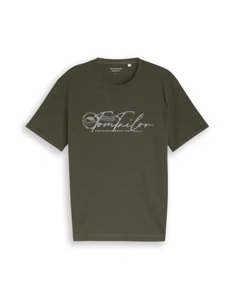 TOM TAILOR Tricou oliv alb