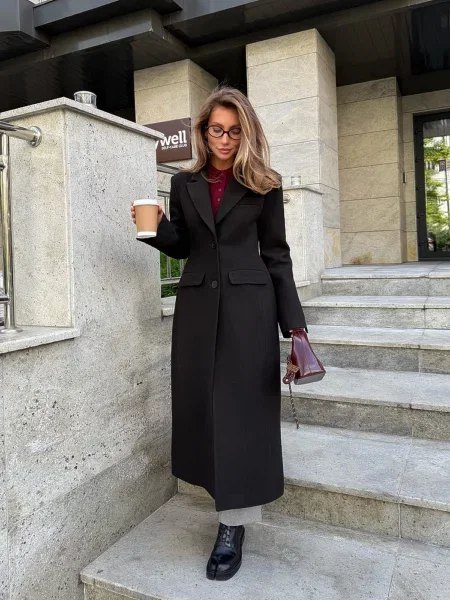 Пальто Milirud текстиль коричневий