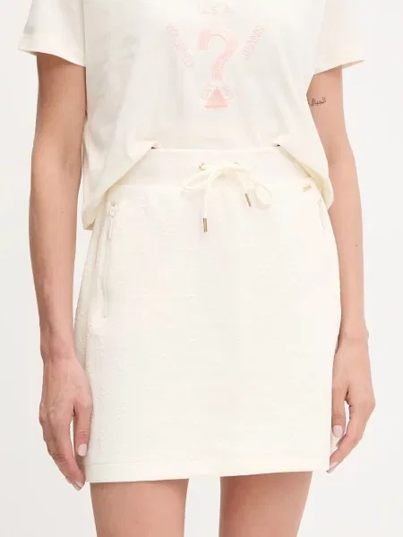Guess spódnica PEONY mini prosta beżowy