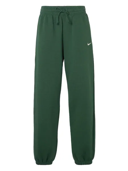 Nike Sportswear Hlače Phoenix Fleece temno zelena bela