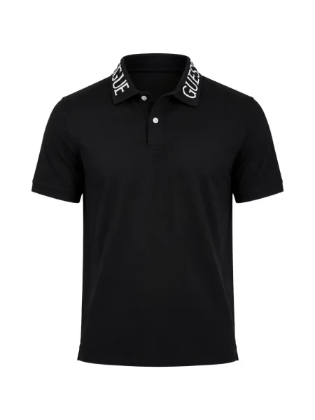 Tricou polo Guess cu imagine negru