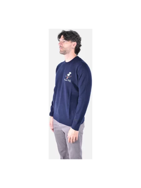 Sweter Mc2 Saint Barth wełniany niebieski