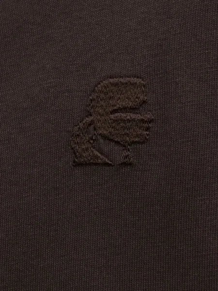 Tricou Karl Lagerfeld cu broderie maro