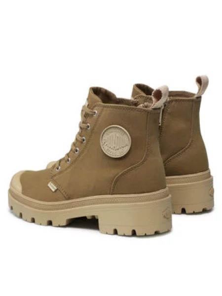 Palladium Pohodni čevlji Pallabase Twill zelena
